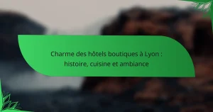 Charme des hôtels boutiques à Lyon : histoire, cuisine et ambiance
