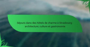 Séjours dans des hôtels de charme à Strasbourg : architecture, culture et gastronomie